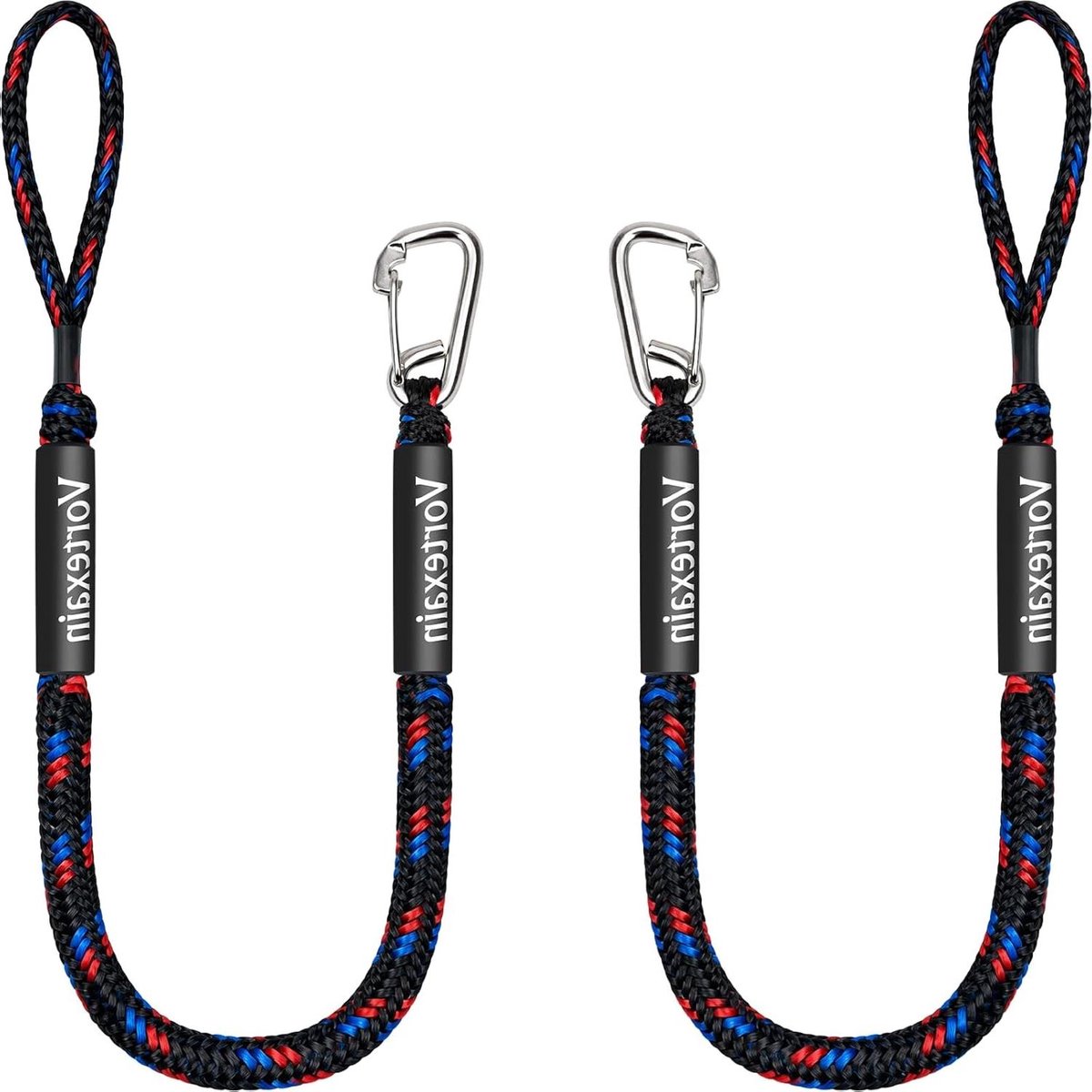 Bungee Dock Lijnen - Aanlijnen Boot - Veilig Afmeren - Schokabsorberend - 2 stuks 1.8m - Gestreept