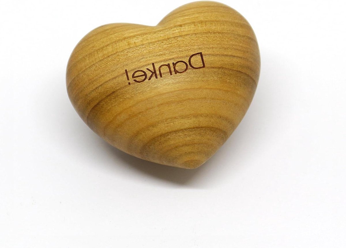 Houten Hart - Hand Vleier - Gevoelens Uiten - Uniek Fruithout - 6.5 x 5.5 cm - Niet gespecificeerd