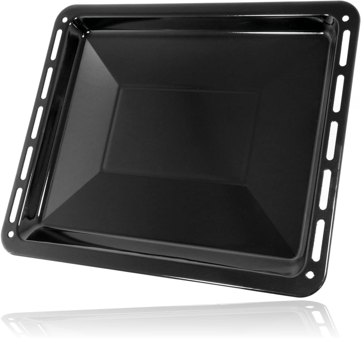 Oven Bakplaat - Braadblik Braadslede - Oven Gerechten Bereiden - Glasachtig Emaille Coating - 455 x 370 mm - Zwart