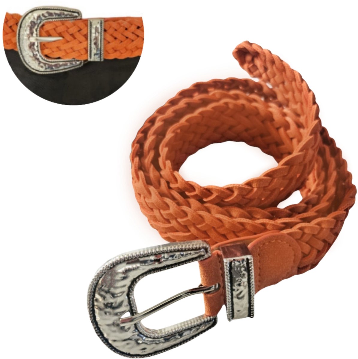 Unisex Riem Zilverkleurig - Oranje, Comfort Belt- Jas, Blouse Topje, Jurk heupriem - Tailleriem- Broek Jeans - Lente en zomer collectie- Koningsdag riem| Wk EK voetbal ceintuur