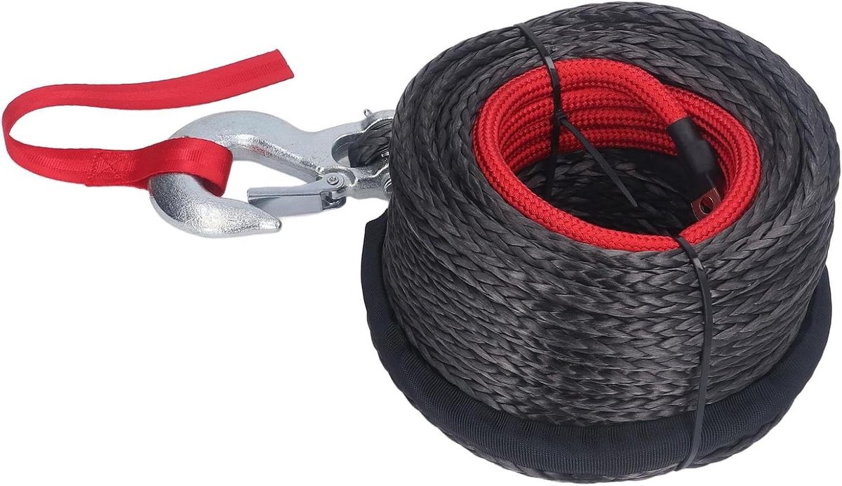 Synthetisch Touw Lier - Lierkabel Lierband - Zelfredding Offroad - 12 Strengen Geweven - 10 mm x 30 m - Blauw