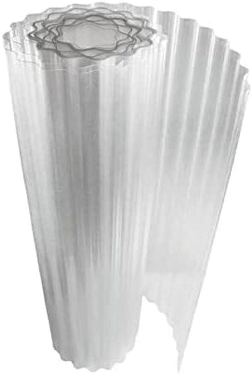 Glasvezelplaat - Golfplaat - Tochtwering - Lichtdoorlatend - 100 x 30 meter - Transparant