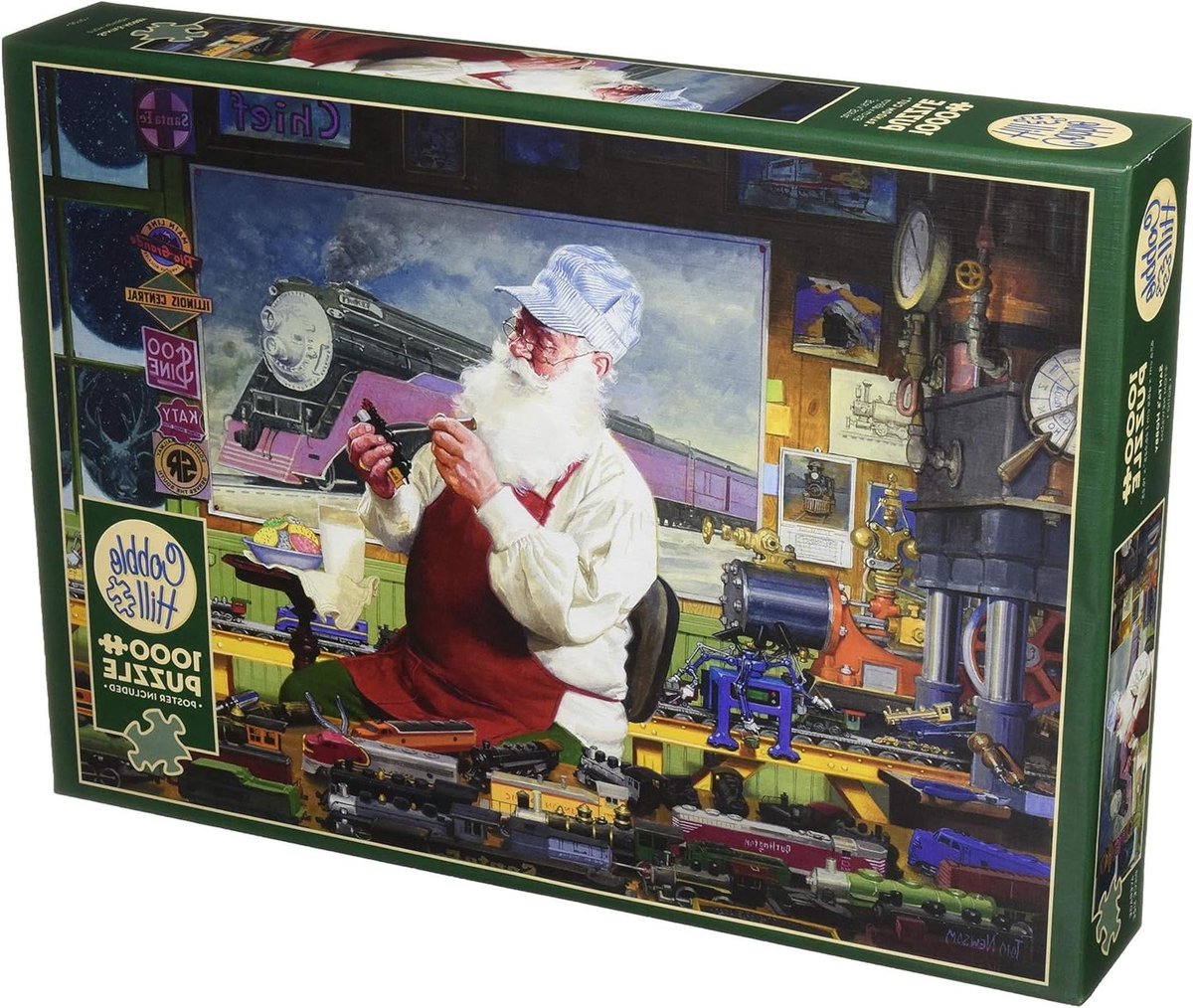 Kerstman Puzzel - Legpuzzel Kerst - Ontspannen Gezinsactiviteit - Hoogwaardig Karton - 1000 Stukjes - Divers