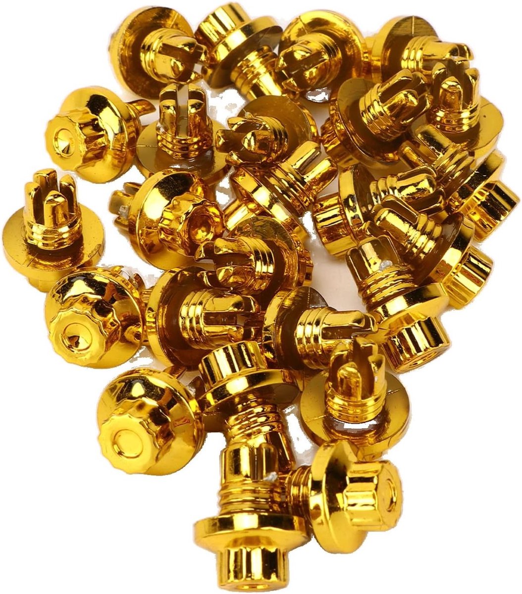 25 Stuks Gouden ABS Velgrivets voor AH DS Serie Velgen, Perfect voor Velg Lip en Accessoires