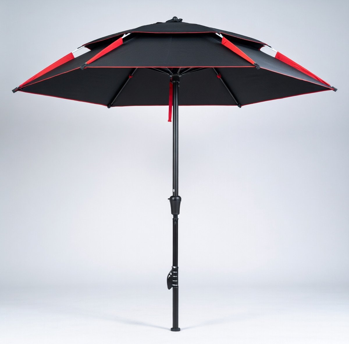 Premium 360° Draaibare Tuinparasol – Windbestendige Strand- en Terrasparasol met 16 Glasvezel Ribben, Kantelbaar, Waterdicht en UV-Bescherming – Balkon, Tuin, Strand & Horeca Parasol (2.0m – 2.6m) Medahomestore