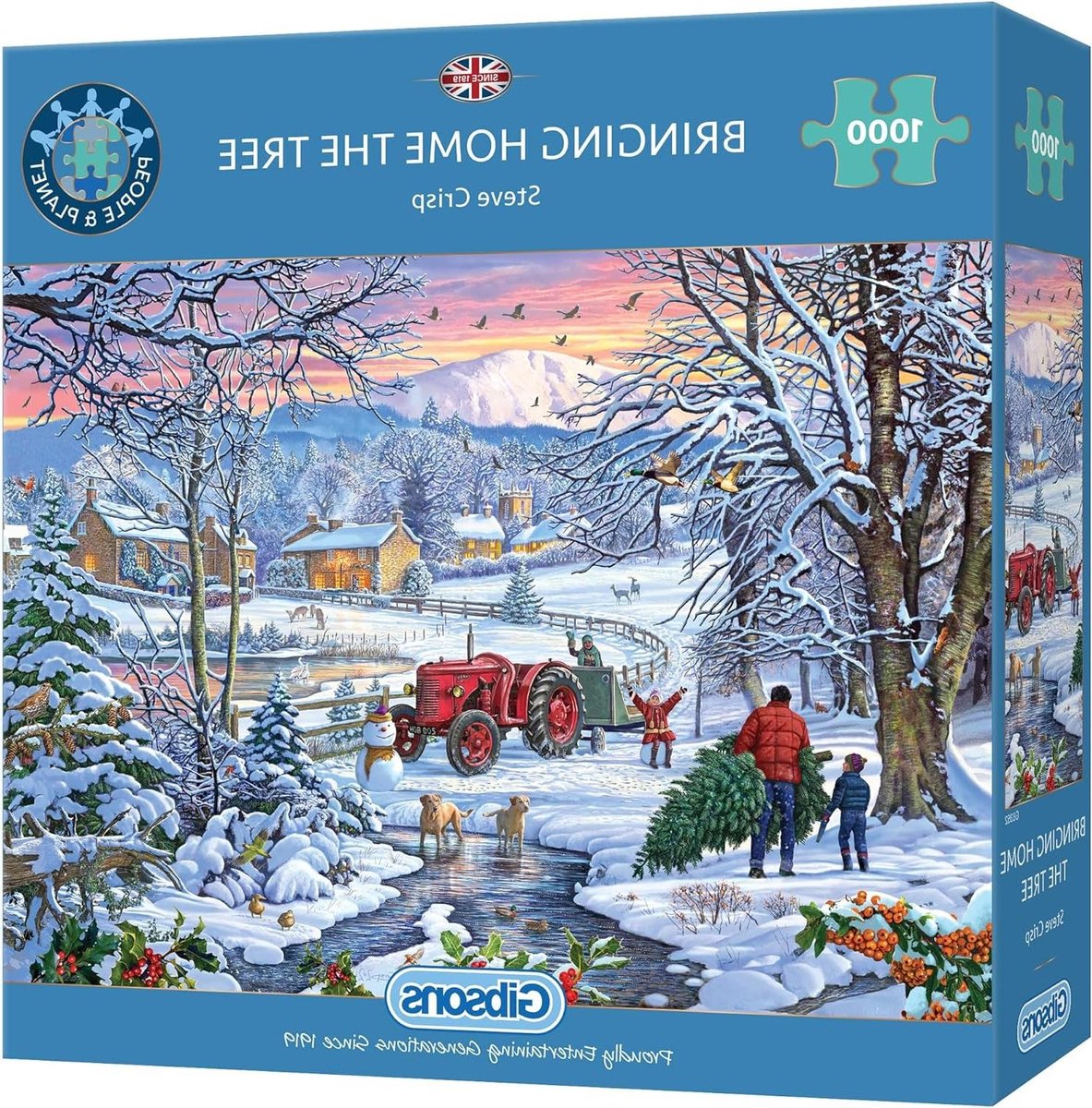 Kerstpuzzel - Legpuzzel Kerstmis - Ontspannen na feestdagen - 100% gerecycled karton - 1000 stukjes - Meerkleurig
