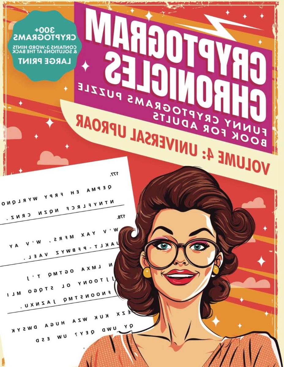 Cryptogram Puzzelboek - Raadsels Volwassenen - Ontspannen Puzzelen - 300+ Grappige Cryptogrammen - 21.59 x 27.94 cm - Niet gespecificeerd