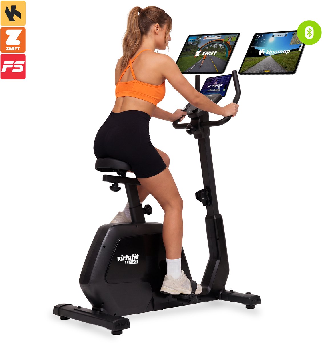 Bol.com VirtuFit Low Entry Bike 200i - Hometrainer met lage instap - 32 weerstandsniveaus - 24 programma’s - Bluetooth en hartsl... aanbieding