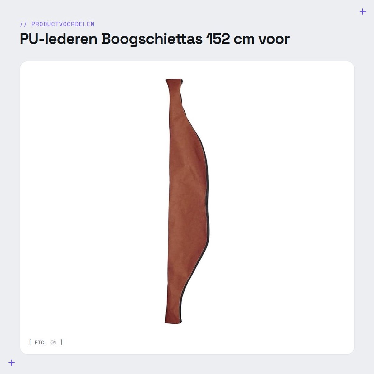 Dailygoods- Boogschiettas 152 cm - PU-lederen Etui - Opbergtas voor Recurveboog - Draagtas voor Lange Boog - Multifunctioneel - Zachte Strikhoes - Boogtas