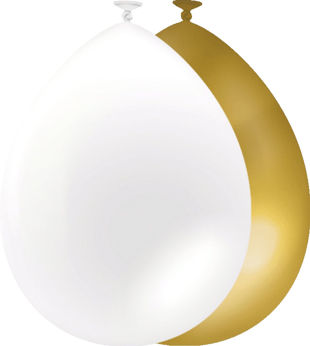 Gouden & witte ballonnen - 50 stuks - Premium latex ballonnen - Feestversiering - Feestballonnen voor ieder feest