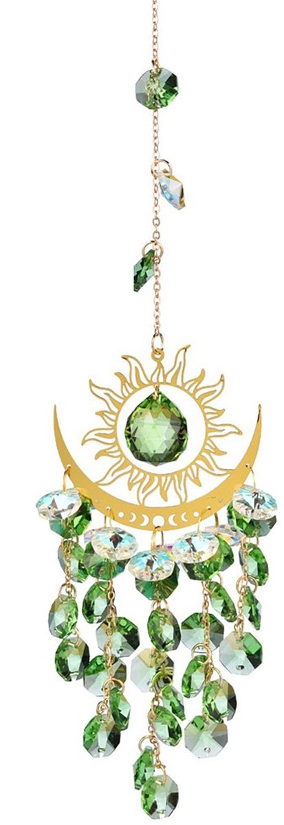Dailygoods - Kristal Zonnevanger met Gouden Ketting voor Tuin en Raamdecoratie