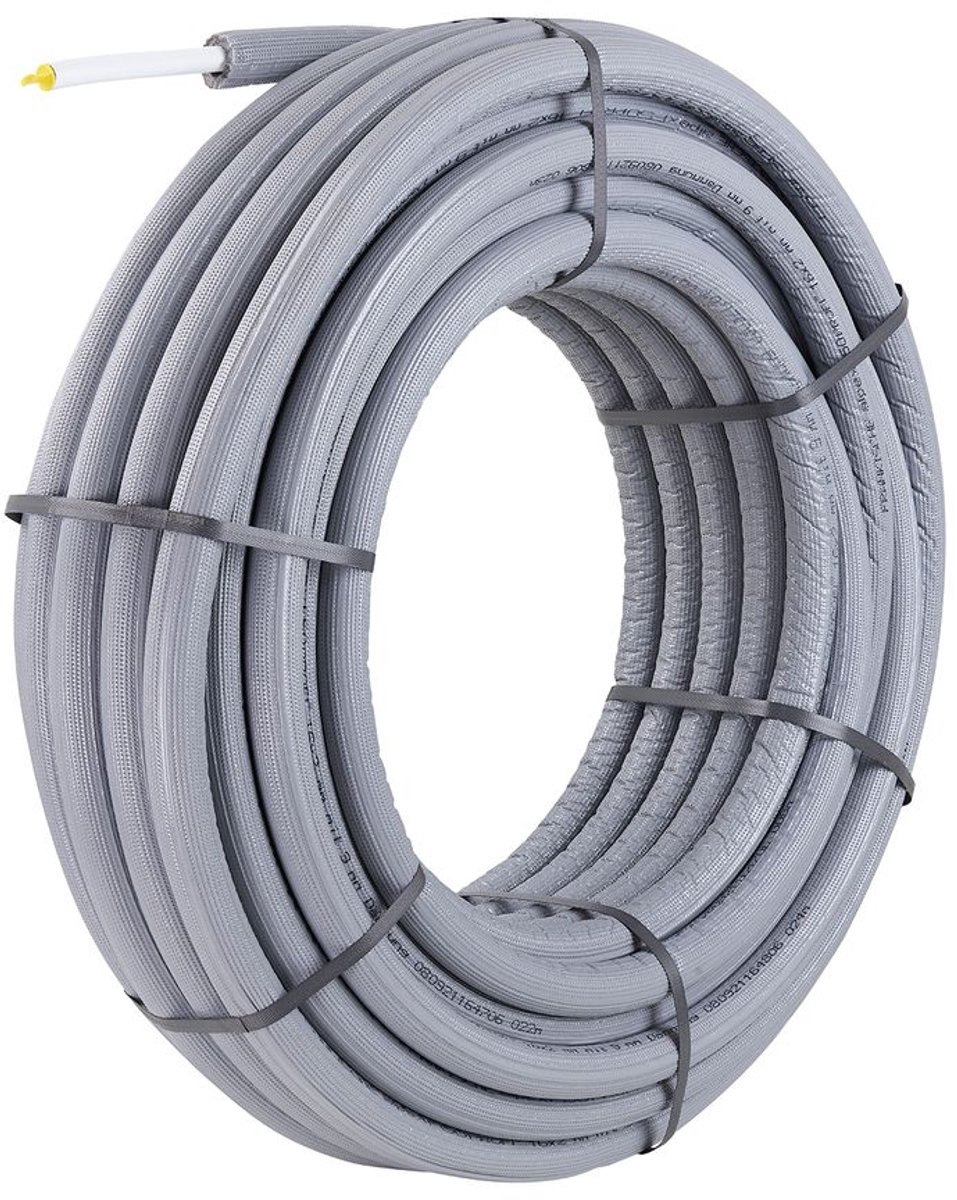 Fränkische Meerlagenver. alpex F50 PROFI 16x2 - 9 mm rond grijs-50m wit voorgeïsoleerd, 83716204