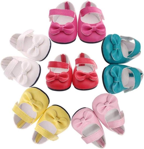 Schattige Poppenschoenen met Strik voor 18 Inch Poppen van Merkloos — afbeelding 2
