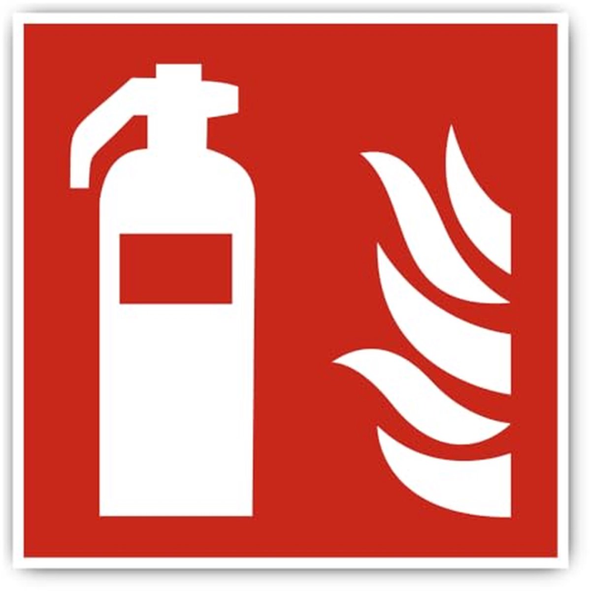 Veiligheidsteken Sticker - Noodinstructie - Veiligheid Markeren - Waterdicht UV-bestendig - 20x20 cm - Wit Groen