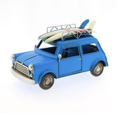 Decoratieve Surfauto Mini blauw 25cm