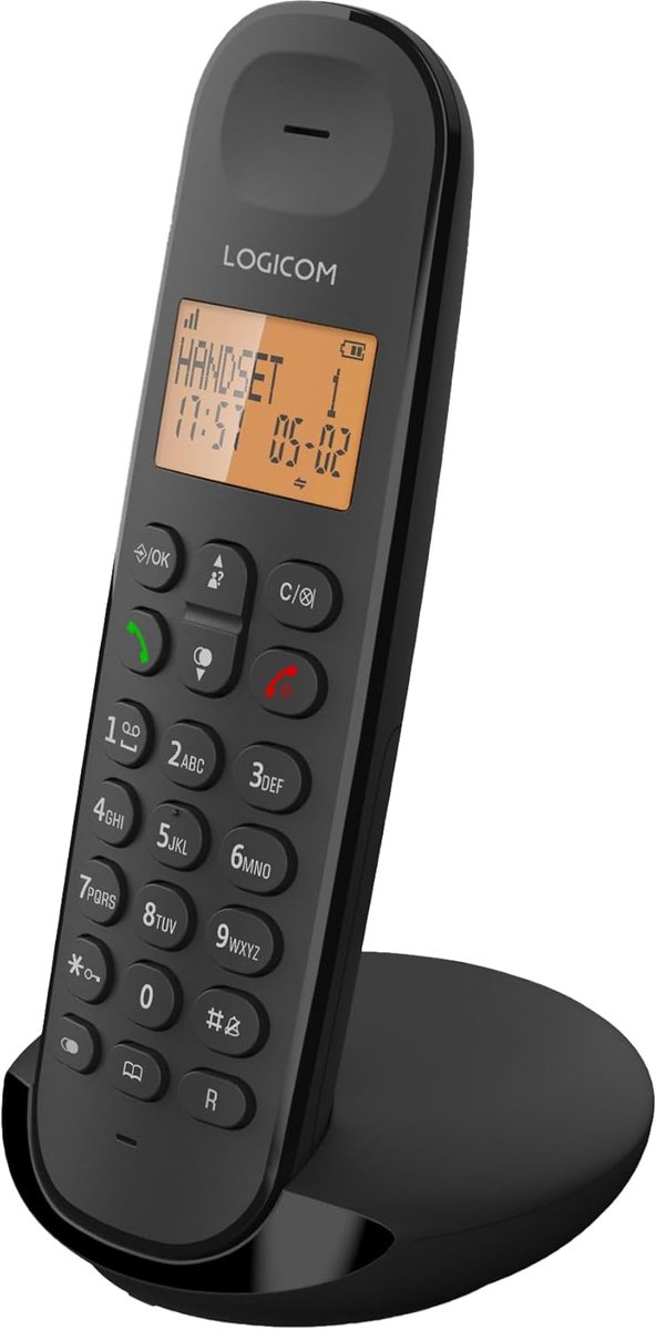 Draadloze Vaste Telefoon - Analoge DECT - Thuis Bellen - Energiebesparende Modus - 50 Meter Bereik - Zwart