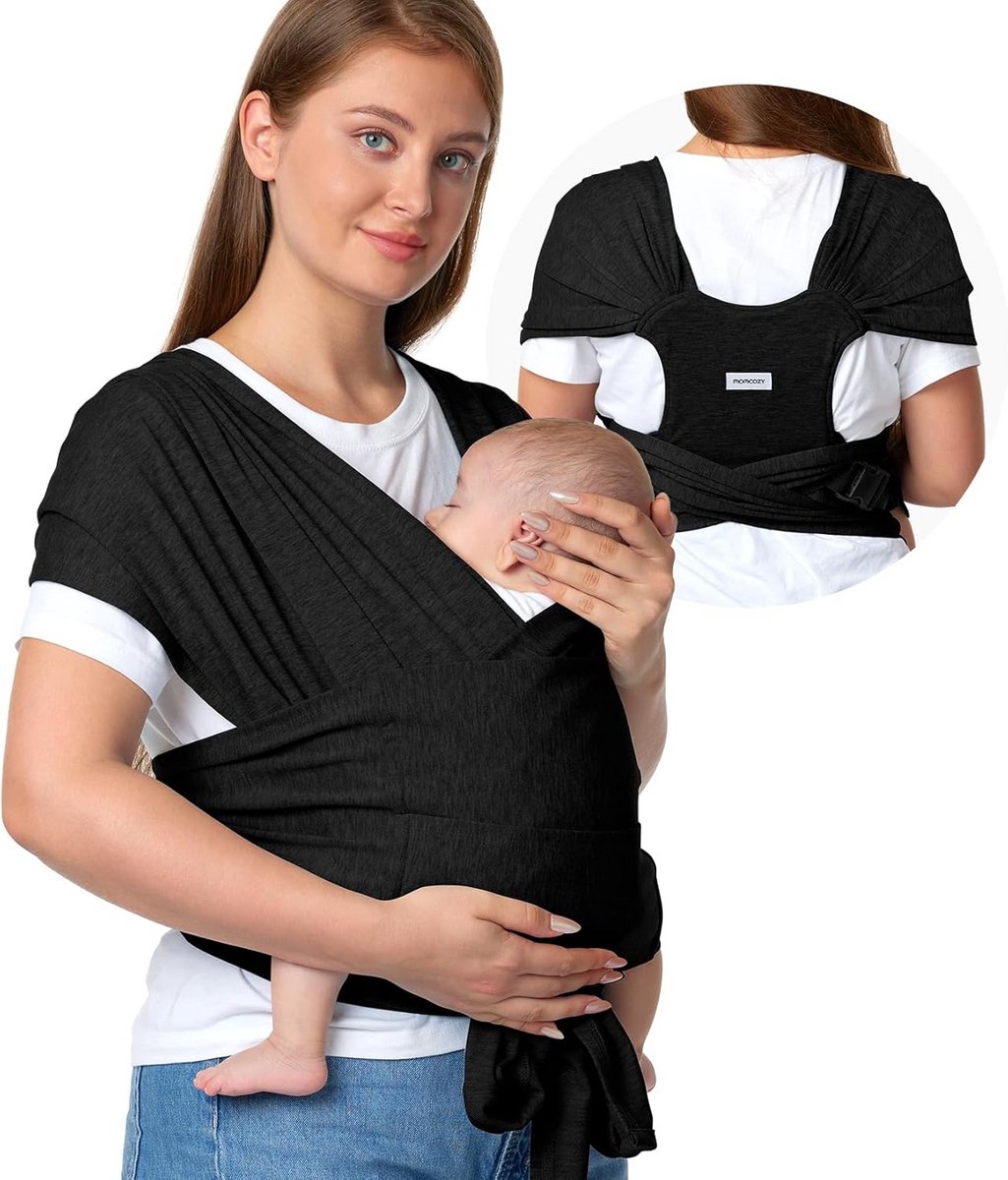 Babydraagzak - Draagdoek Sling - Baby Comfort - Handsfree Ontwerp - Tot 16 kg - Zwart