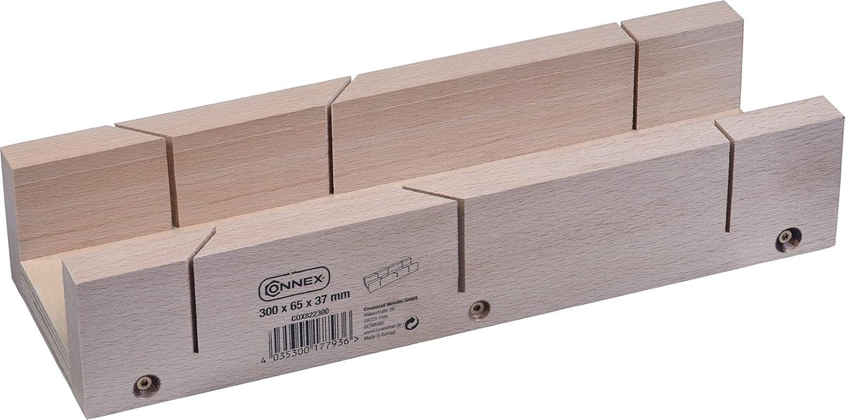Verstekbak - Zaaggeleider - Nauwkeurig Zagen - Massief Beukenhout - 300 mm - Bruin