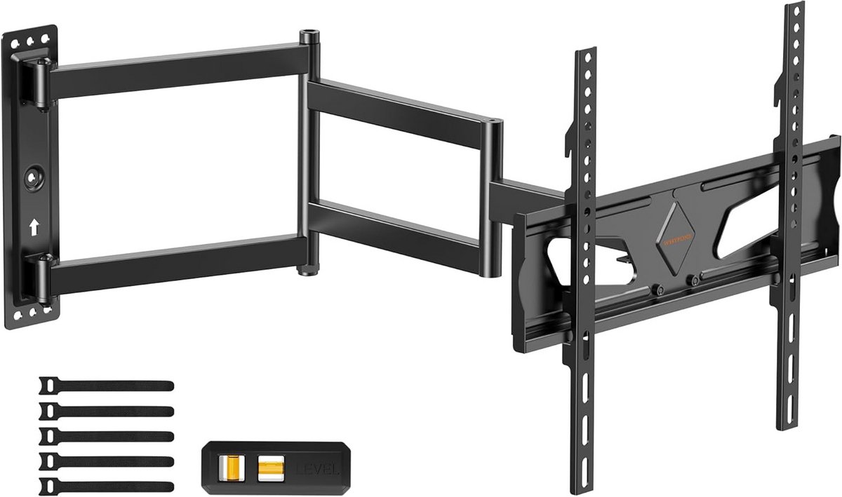 Draaibare TV Beugel voor Hoekmontage 26-65 Inch - Volledig Verstelbare Wandsteun met Lange Arm