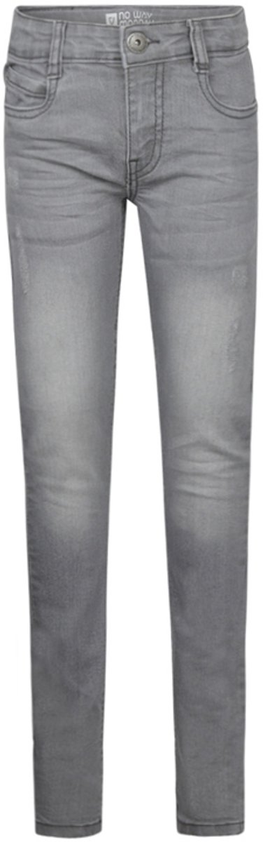 No Way Monday-Meisjes broek jeans skinny fit-Grijs