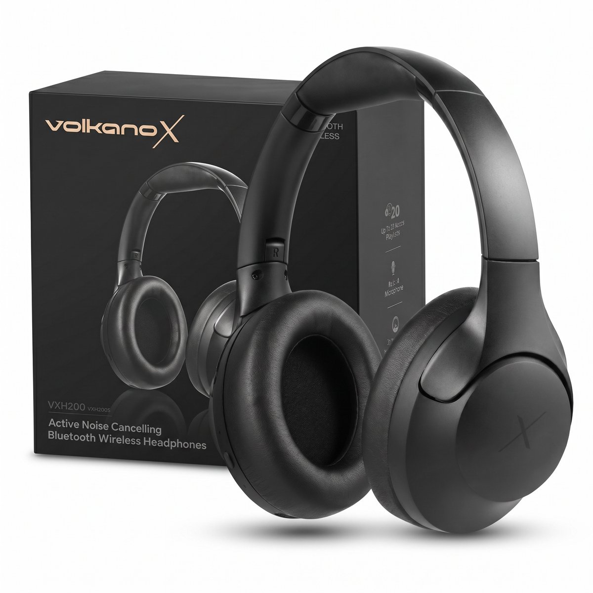 VolkanoX VXH200 - Bluetooth Koptelefoon - Hoofdtelefoon - Over Ear Koptelefoon - Active Noise Cancelling - ANC - Oplaadbaar - Bluetooth