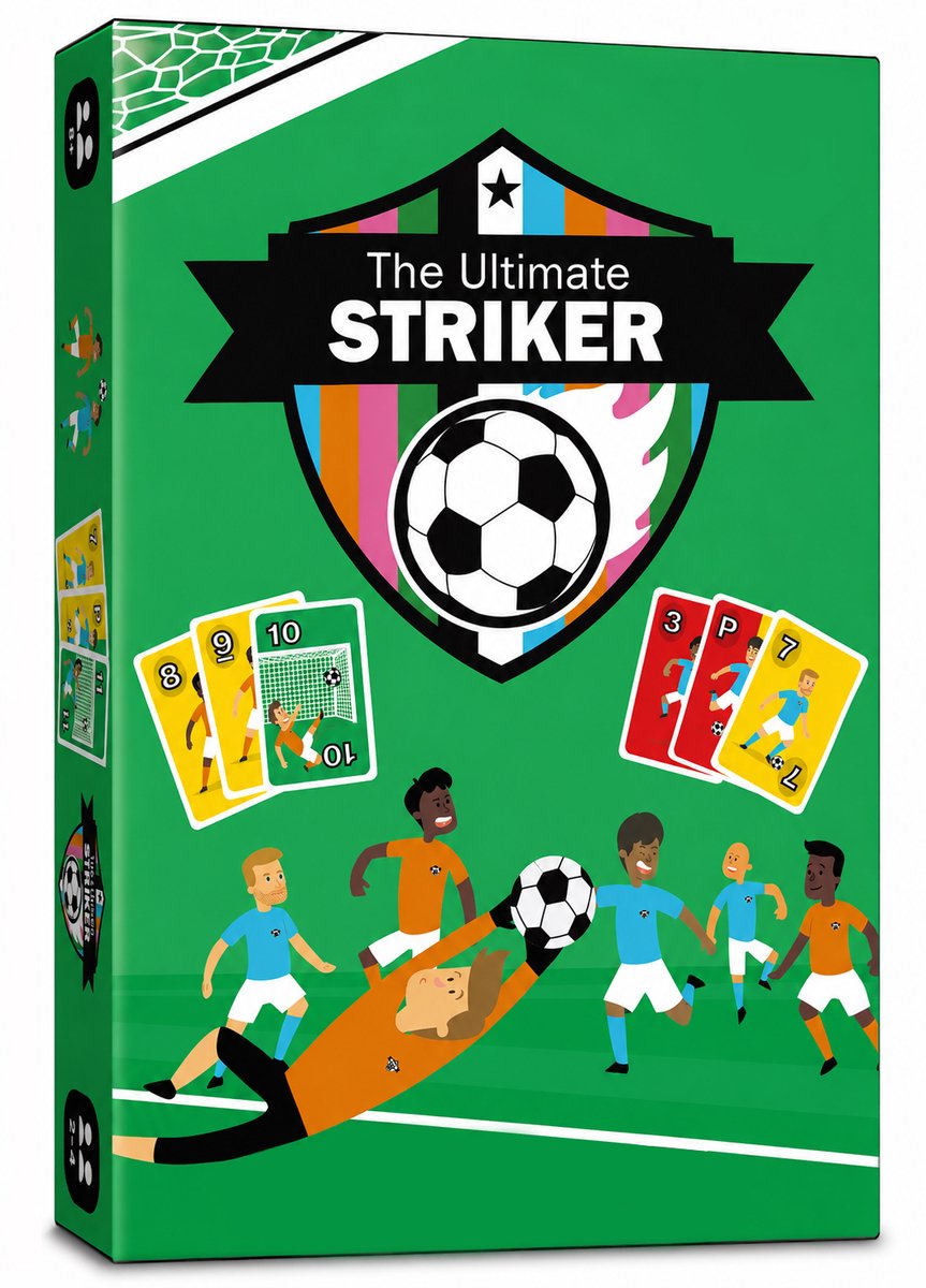 Striker Voetbal Kaartspel – Actiespel voor 2-4 Spelers – Vanaf 8 Jaar