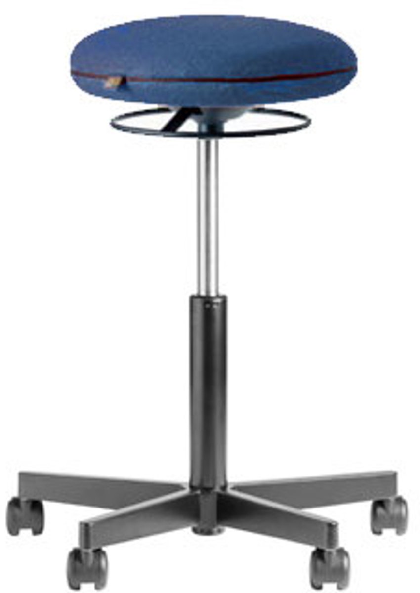Ergonomische werkkruk - Zit sta kruk - Blazer Blauw - Wielen