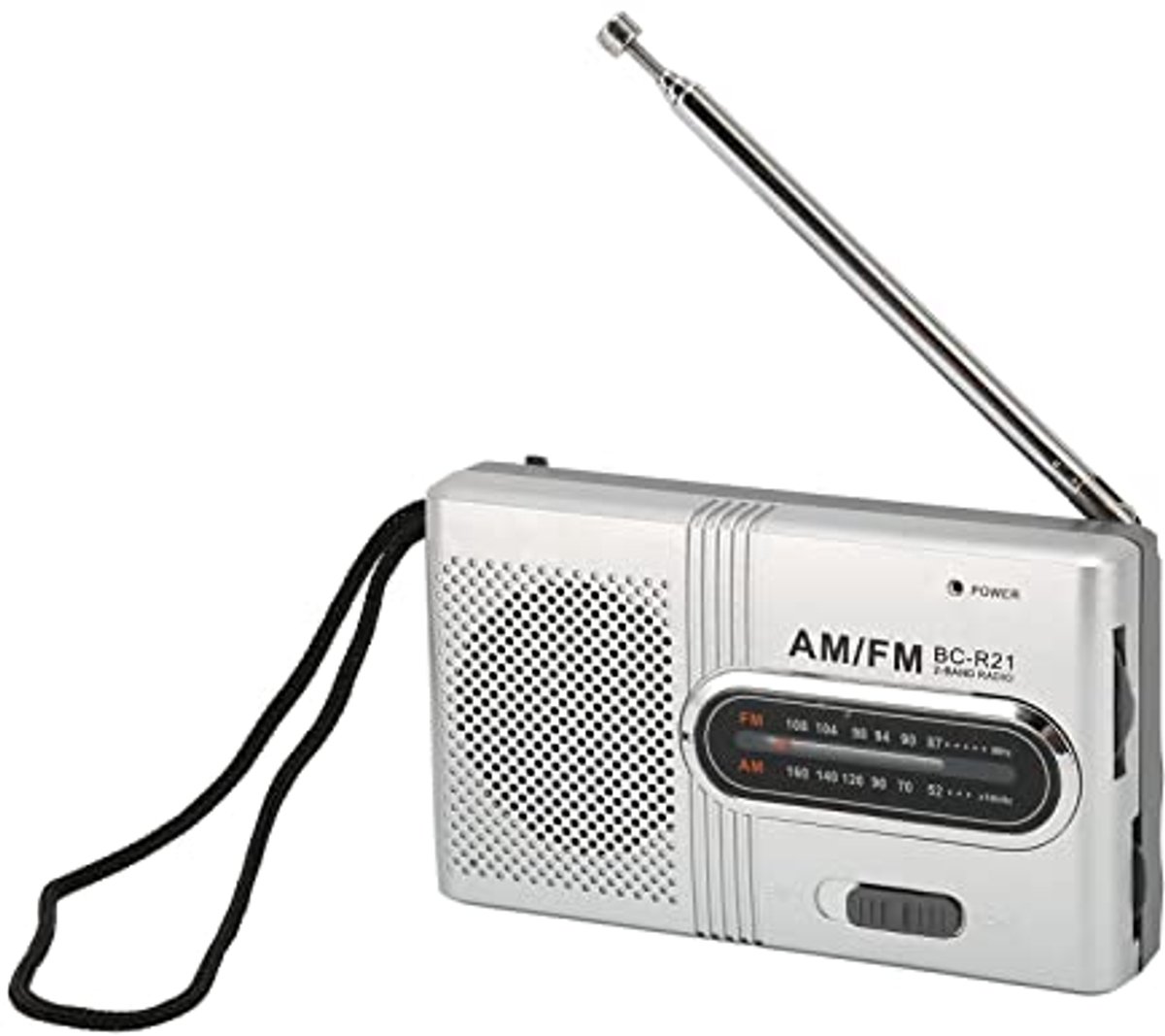 Draagbare Radio - FM Transistor - Buiten Luisteren - Lange Ontvangst - 11 x 6 x 3 cm - Grijs