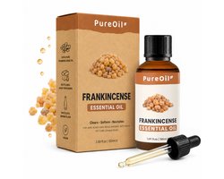 PureOil – Frankincense Etherische Olie – 50ml – 100% Puur, Natuurlijk & Vegan – Voor Huid | Gezicht | Scalp | Diffuser – Wierookhars