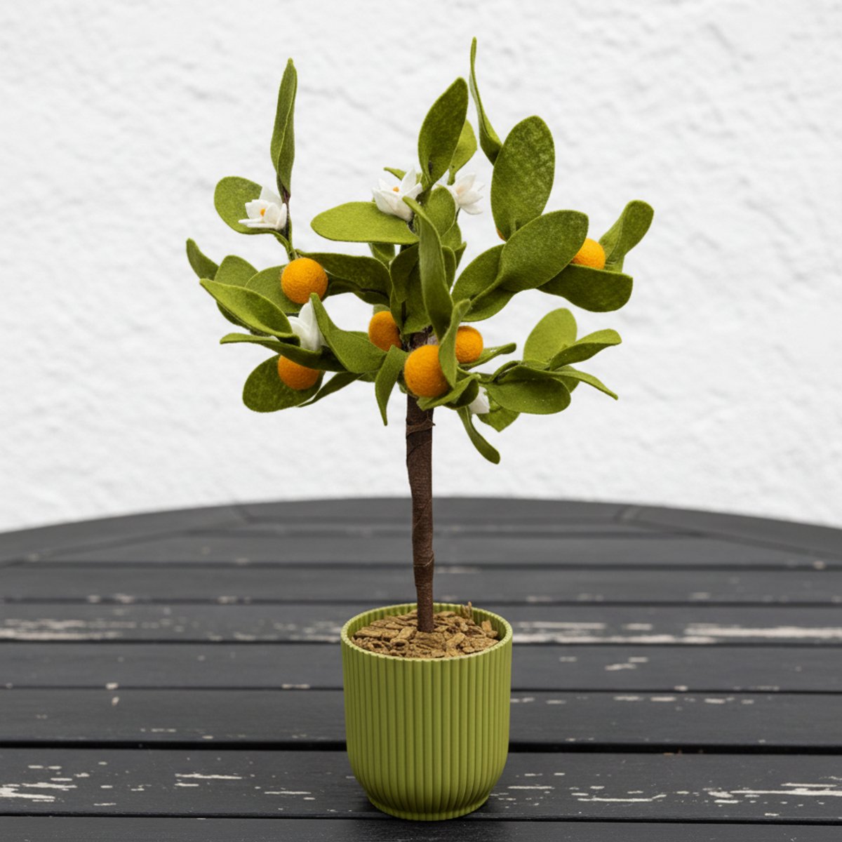DIY Pakket - Viltdeco - Vilt planten - Hobbypakket - Sinaasappelboom - Plant van vilt maken