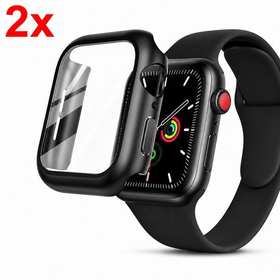 BukkitBow - Screenprotector voor Apple Watch Series 4/5/6/7/8/SE 44mm - Screen Cover Protector - Beschermglas voor iWatch - 360 Graden Scherm & Rand Bescherming - Apple Watch Screen Protector - 2 Stuks
