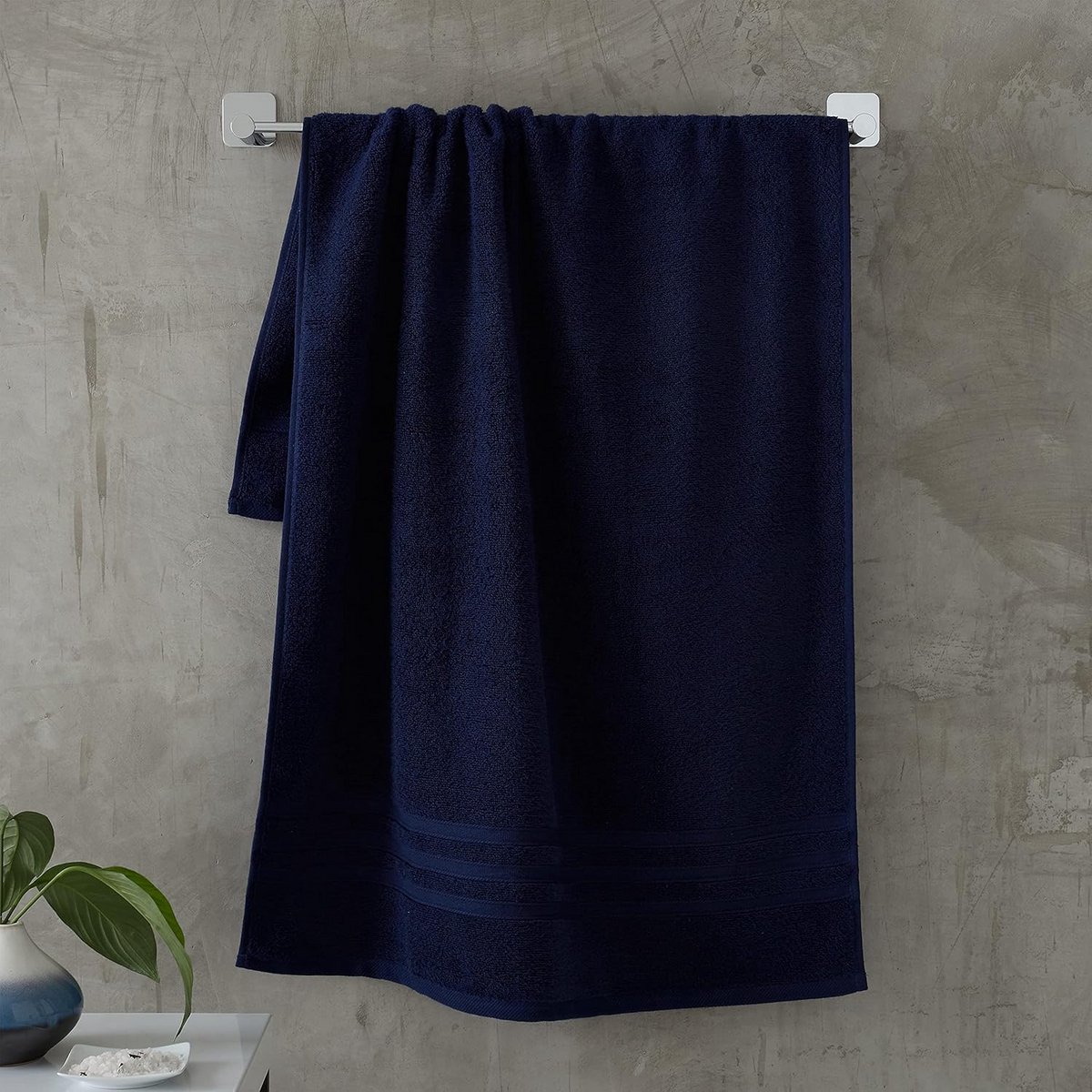 Badlaken - Grote handdoek - Na het douchen - Zero twist katoen - 90x140cm - Marineblauw
