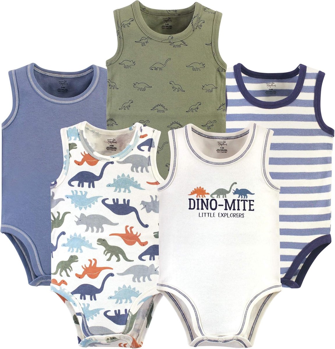 Babykleding Set - Jongens Meisjes - Dagelijks Dragen - Zacht Biologisch Katoen - 3 Delen - Dinosaurus Print