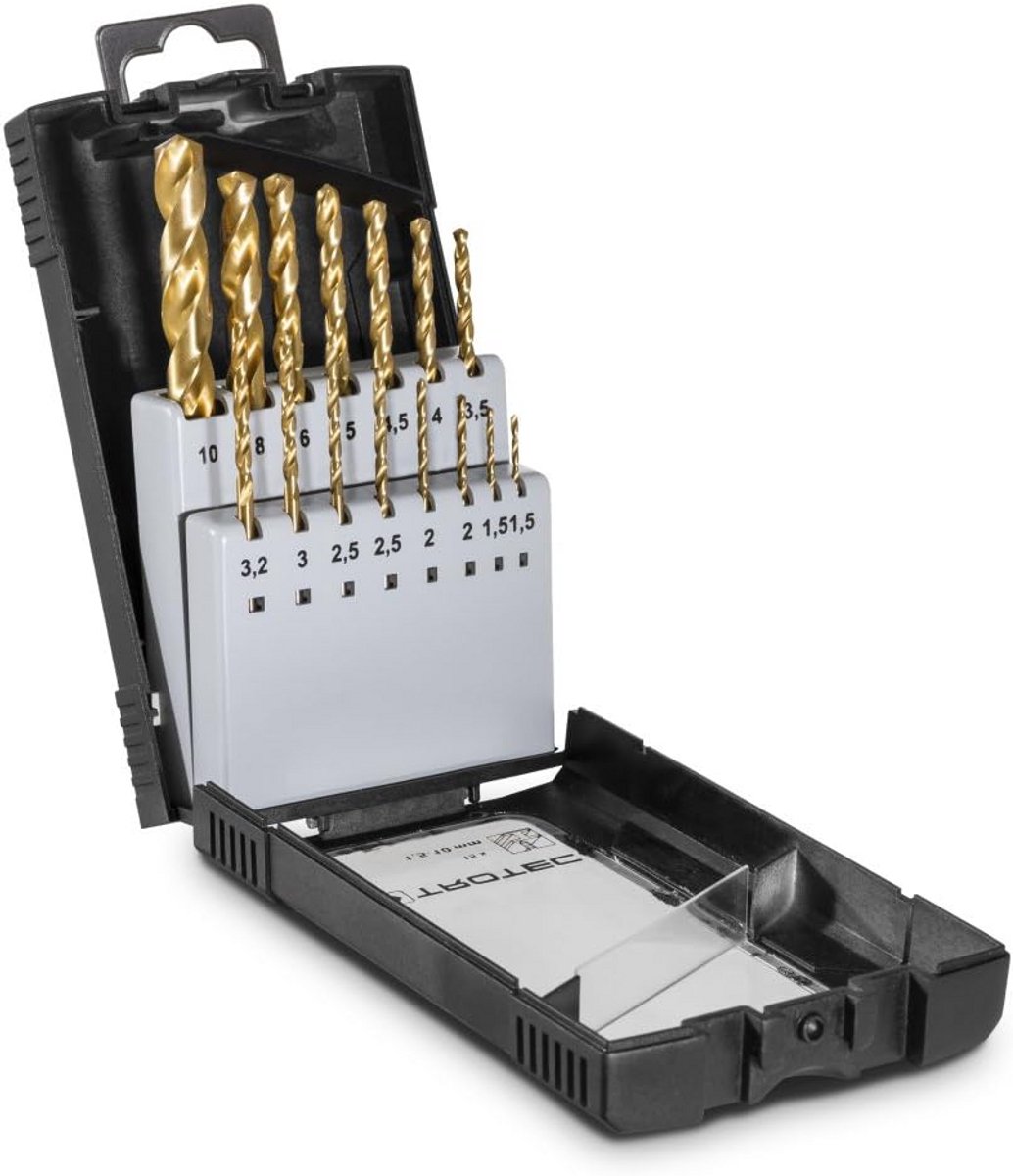 Metaalboren Set - Spiraalboren - Metaal Boren - Titanium Nitride Coating - 15 Stuks - Grijs