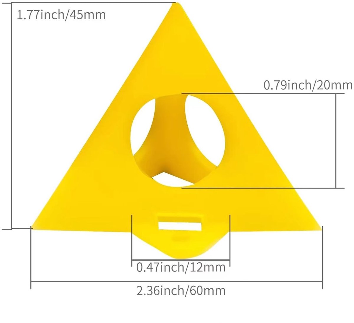 Dailygoods- Piramidestandaard 20 Stuks - Gele Conische Standaard - Mini Balschilderstandaard - Meubelstandaard Driepoot - Steunstandaard - Robuuste Constructie 60 x 45 mm - Schilderstandaard