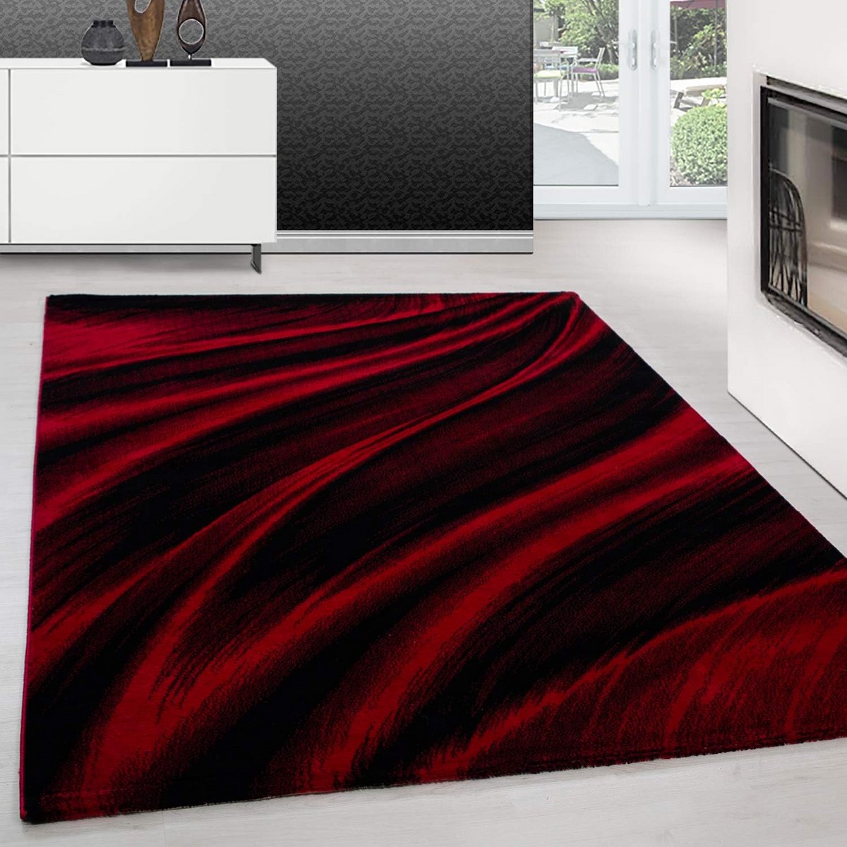 Laagpolig Vloerkleed - Abstract Tapijt - Woonkamer Decoratie - Vloerverwarming Geschikt -
