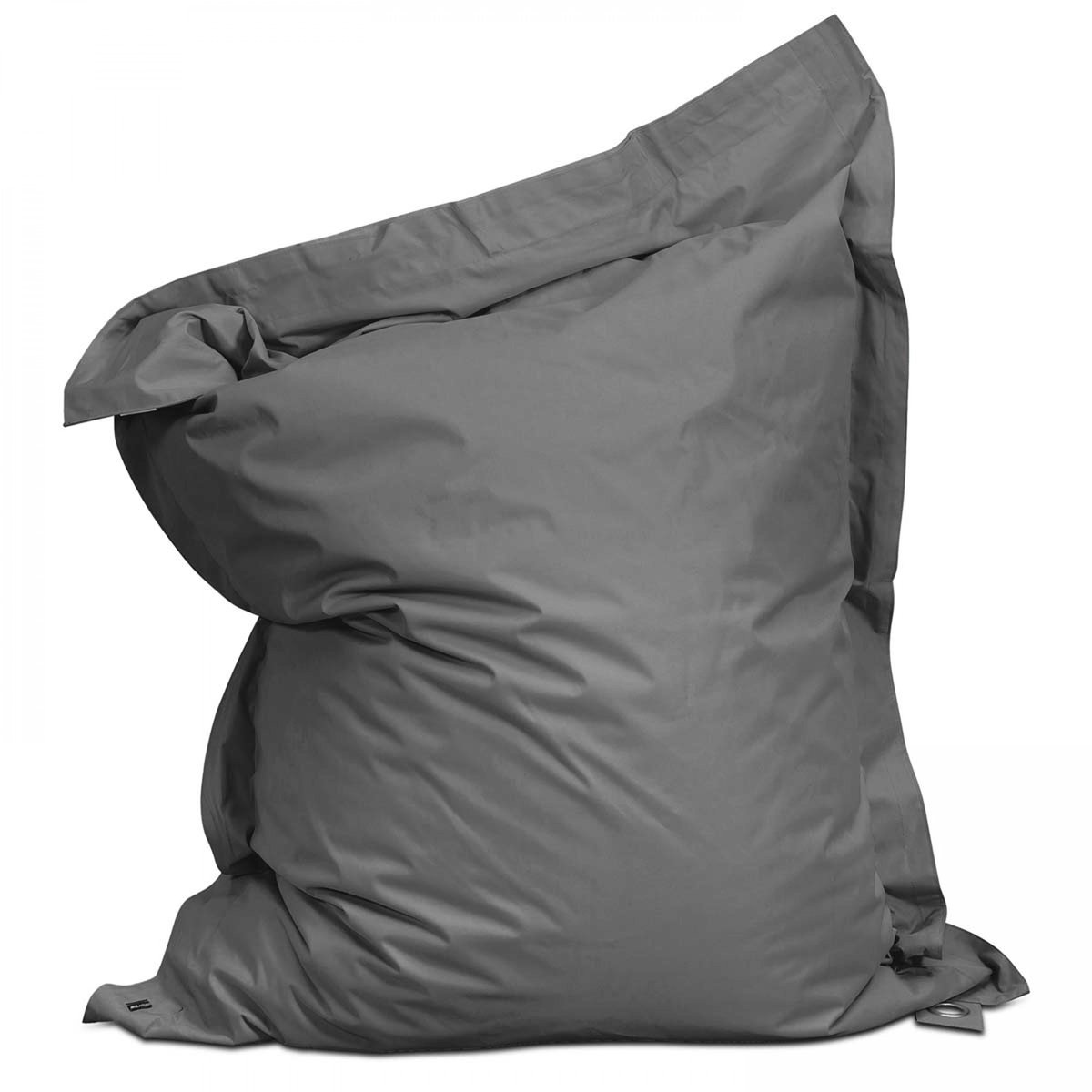 Oviala - Lege hoes voor een grijze polyester tuinpoef van 140 x 120 cm - Solys