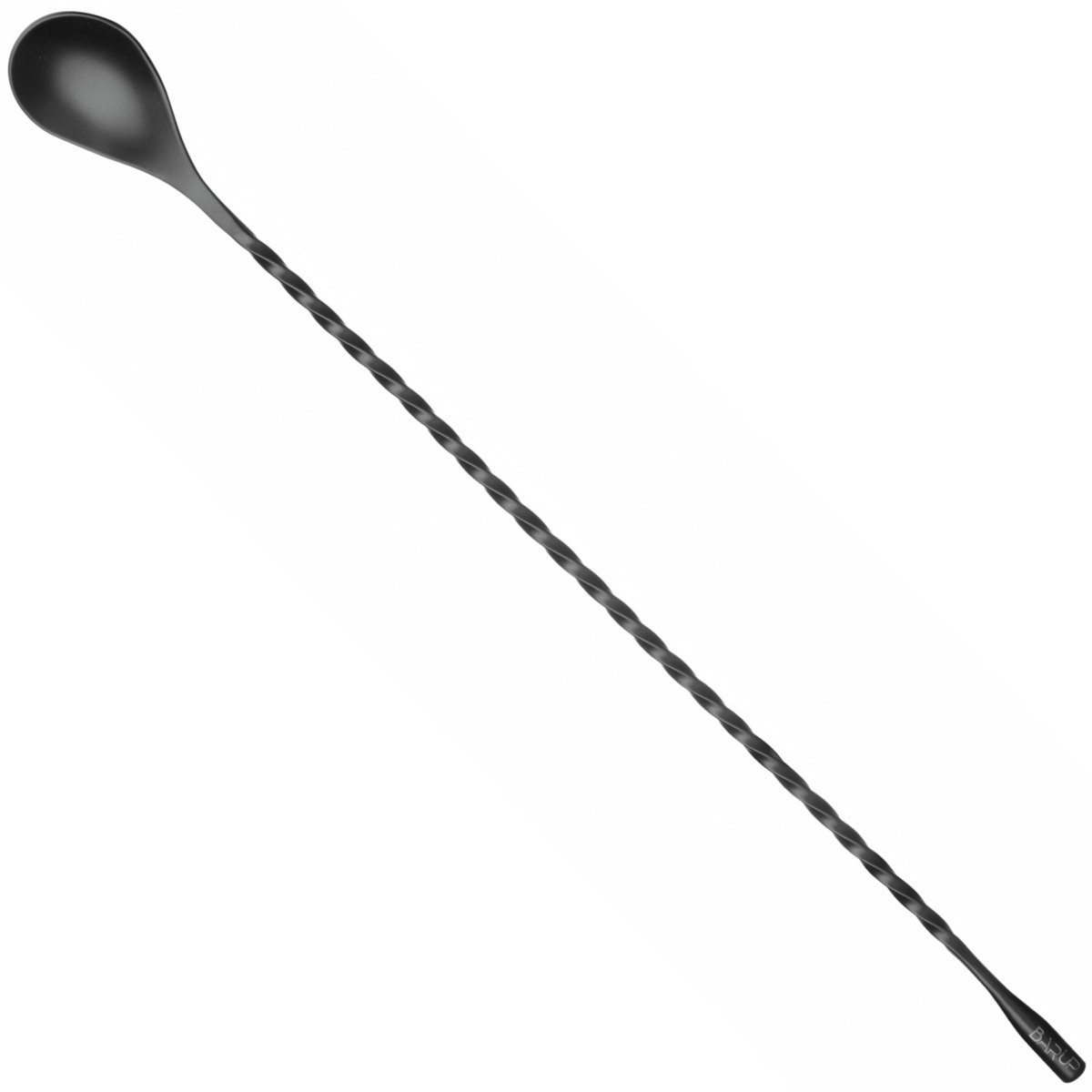 BarUp Barlepel – Spiraalvormige handgreep – Druppel uiteinde – Zwart – 385 mm