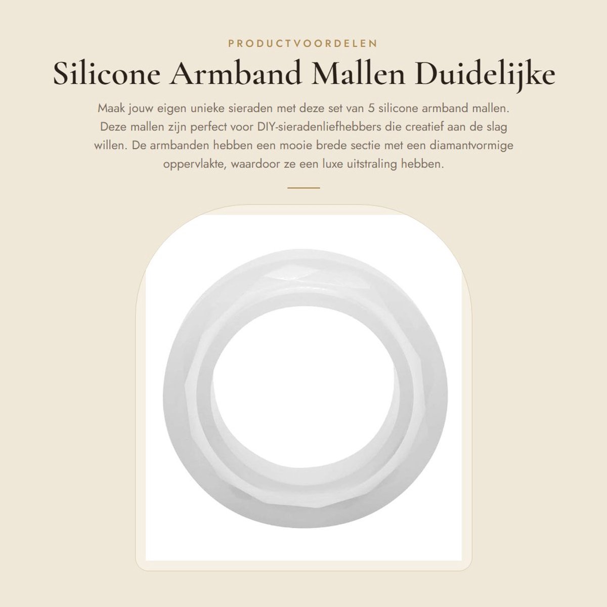 Dailygoods- Armband Siliconen - 5 Stuks - DIY Armband Maken - Flexibel en Schokbestendig - Diamantvorm - Perfecte Gereedschappen