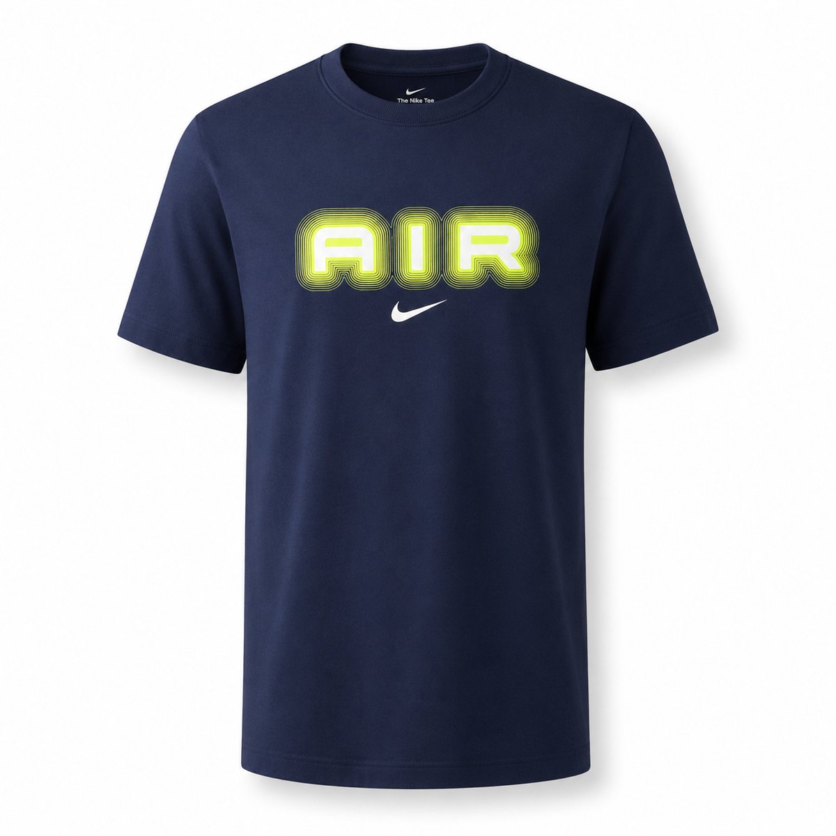 Nike Air Graphic T-Shirt T-shirt S Midnight /Volt Donkerblauw Nike Air Lifestyle