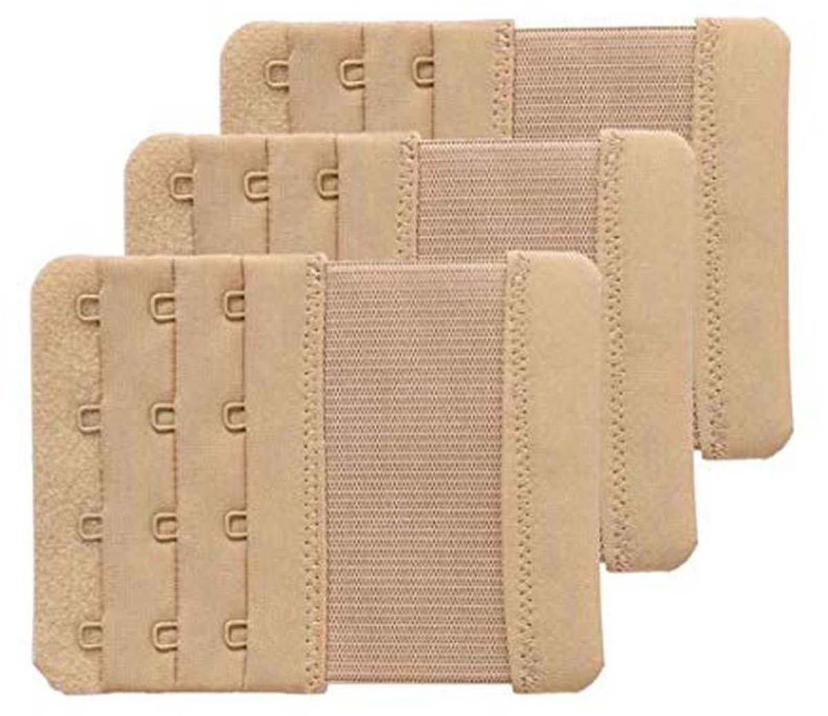 BH-verlengingen - Extra comfort - Meer ruimte - 4 haken - 3 stuks - Beige
