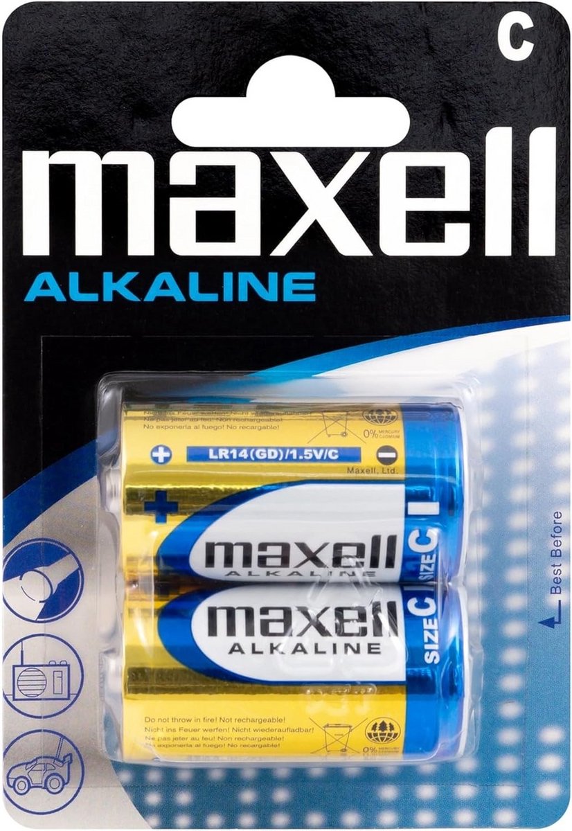Batterijen C - LR14 set - Apparaten Voeden - Alkaline Technologie - 2 stuks - Zilver