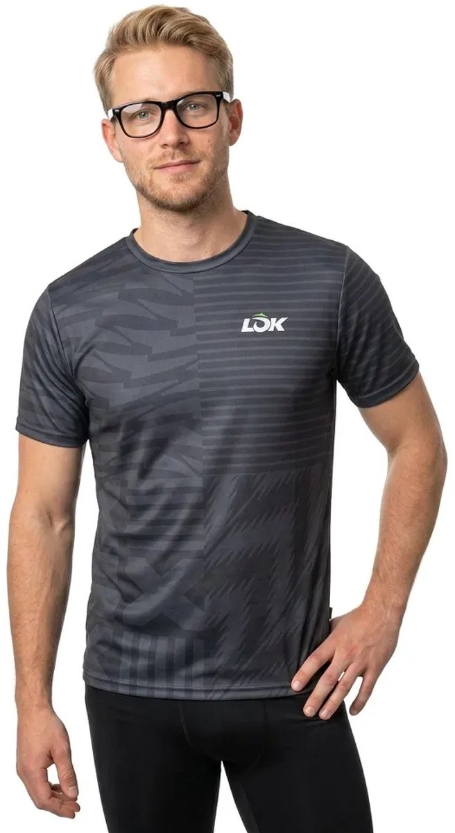Lok Multiskin T-shirt Met Korte Mouwen Zwart,Grijs XL Man