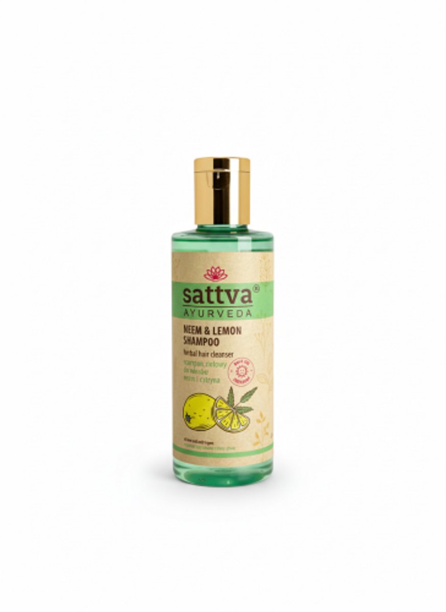 Ayurvedische shampoo met neem & citroen, Sattva Ayurveda, 210 ml