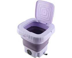 Draagbare Opvouwbare Wasmachine 11L – Automatische Mini Wasmachine met Afvoerslang – Compacte Reiswasmachine voor Camping, Reizen en Kleine Woningen