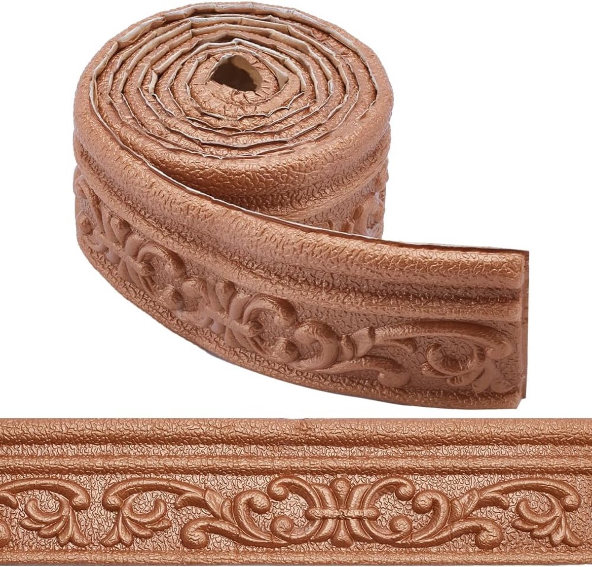 8CM X 10M 3D Kleverig Kicklijn - Zelfkleverig Elastisch Schuim Wand Randlijn Decoratie - Geschikt Voor Huis, Hotel DIY Decoratie