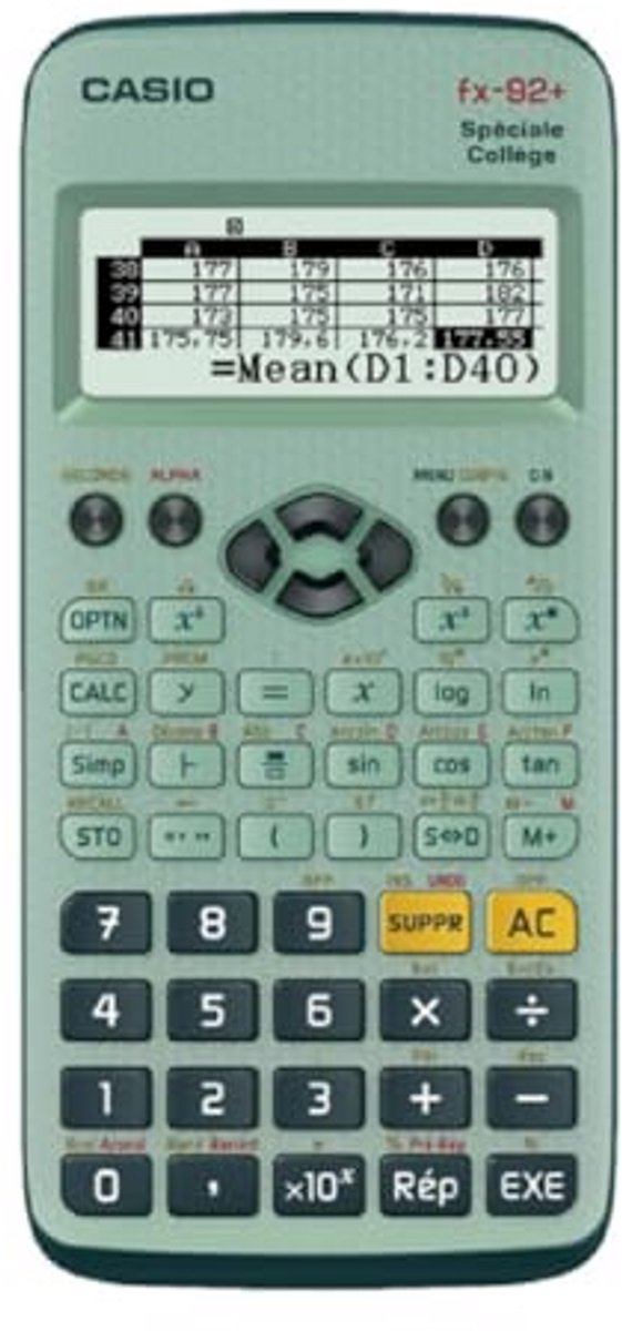Wetenschappelijke Rekenmachine - Schoolrekenmachine College - Wiskunde Leren - Algoritmisch Menu - 5 Regels LCD - Zwart