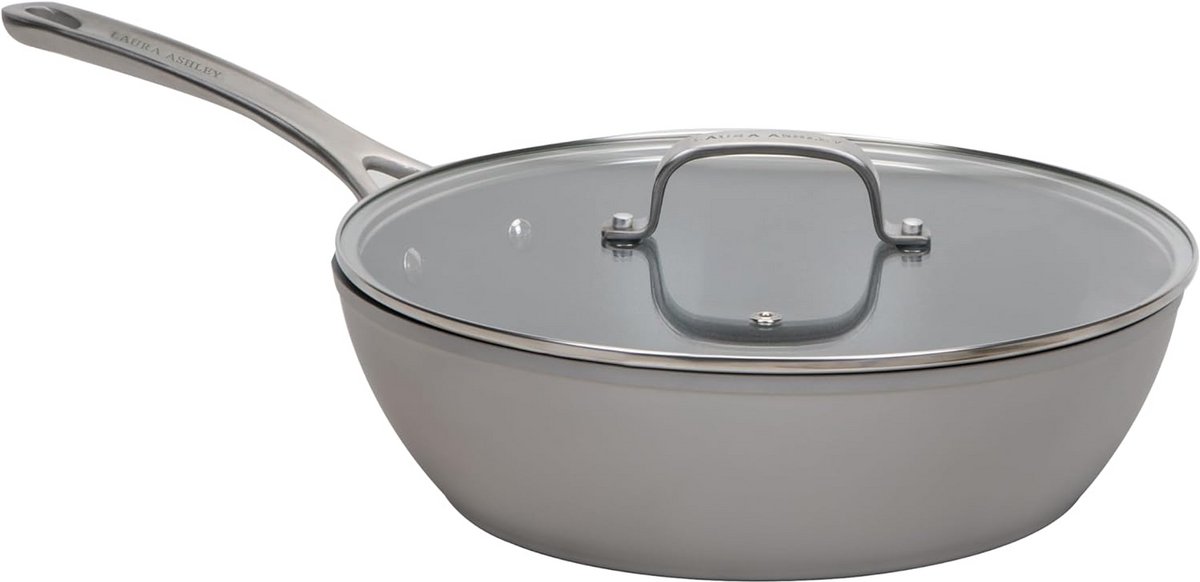 Koekenpan met Deksel - Koekenpan Aluminium - Grote Maaltijden Bereiden - PFOA-Vrij Non-Stick - 28 cm - Stijlvol