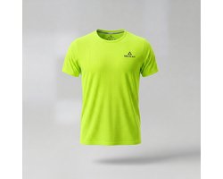 Delta Fit Hardloopshirt – Ultralicht & Ademend – Dry Mesh - Geel - Maat L - Valt klein bestel 1 tot 2 maten groter
