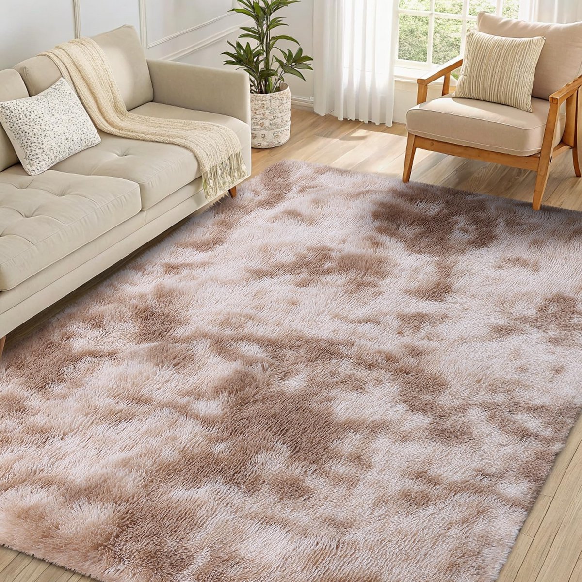 Vloerkleed - Oosterse vloerbedekking - Woonkamer decoratie - Zacht polyester - 240 x 340 c